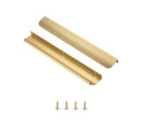 Satanga Lot de 10 poignées d'armoire (128 mm) - Trou central 1 - Doré