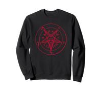 Satanic Goat Head Baphomet Pentagramme Occult Devil 666 Demon Sweatshirt
