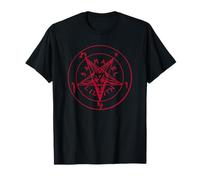 Satanic Goat Head Baphomet Pentagramme Occult Devil 666 Demon T-Shirt