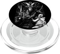 Satanic Occult Baphomet Chèvre Athée Baphomet Black Evil 666 PopSockets PopGrip pour MagSafe
