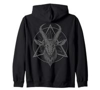 Satanique Chèvre Baphomet Sataniste Halloween Métal Sweat à Capuche
