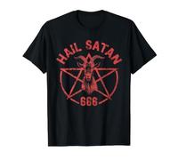 Satanisme Satanique Occulte Hail Satan 666 T-Shirt Graphique avec Valeur