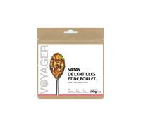 Repas lyophilise voyager satay de lentilles et poulet 100g