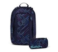 Satch Air Sac à dos d'écolier 2 pièces avec trousse, Laser violet, taille unique