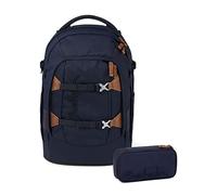 Satch Ensemble sac à dos d'écolier 2 pièces avec trousse, Nordic Blue Skandi Edition, 45 x 30 x 22 cm, Moderne, ergonomique