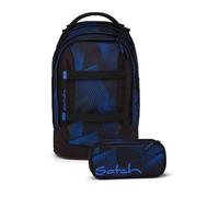 Satch Lot de 2 sacs à dos d'écolier avec trousse, Bleu sismique, 45 x 30 x 27 cm, Moderne, ergonomique