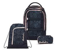 Satch Lot de 3 sacs à dos d'écolier avec trousse et sac de sport, Midnight Jungle, 45 x 30 x 27 cm, Moderne, ergonomique