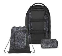 Satch Lot de 3 sacs à dos d'écolier avec trousse et sac de sport, Street Ink, 45 x 30 x 27 cm, Moderne, ergonomique