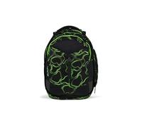 satch match ergonomique, extensible jusqu'à 35 litres, poche avant supplémentaire Green Supreme - Black