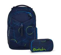 satch Match Sac à dos d'écolier 2 pièces avec trousse, Bleu électrique, taille unique