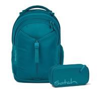 satch Match Sac à dos d'écolier 2 pièces avec trousse, Bleu pétrole., taille unique