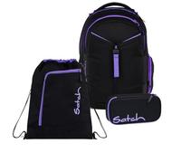 satch Match Sac à dos d'écolier 3 pièces avec trousse et sac de sport, Purple Phantom, 45 x 30 x 24 cm