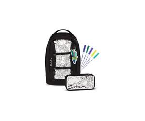 satch Pack Set Artist Edition - Black | Ensemble ergonomique de 3 pièces avec capacité de 30 L, trousse et sac de sport inclus pour l'école