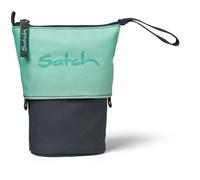 satch Pencil Slider extra large avec compartiment de séparation, compartiment zippé, porte-stylo, équerre, fenêtre de visualisation pour emploi du temps, dégradé menthe, anthracite, Taille unique