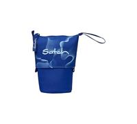 satch Pencil Slider extra large avec compartiment séparateur, compartiment zippé, porte-stylo, équerre, fenêtre de visualisation pour emploi du temps, Bleu vif, bleu, Taille unique, Pencil Slider