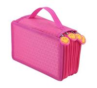 Satch Trousse à crayons de grande taille - Porte-sac - Organiseur de bureau avec compartiment de séparation et compartiment zippé - Pour enfants et adultes (rose rouge)