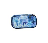 satch Trousse Extra Grand avec séparateur, Poche zippée, Porte-stylos, règle et fenêtre pour l'emploi du Temps Blurry Sky - Bleu Foncé