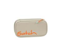 satch Trousse rigide extra large avec séparation, compartiment à fermeture éclair, porte-stylo Triangle, fenêtre pour les horaires Crossed Sand - Beige