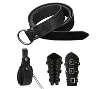 Satchel en Cuir Vintage - Sac Historique À La Vie, Sac De Ceinture De Festival | Costume sans Éléments Essentiels pour Femmes, Accessoires De Collection Thème, Vecteur Utilitaire, Noir,