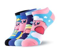 Satdflie 4 Paires Kirby Coton Crew Chaussettes pour Femmes Anya Figures mignonnes Imprimées Chaussettes à cheville Set