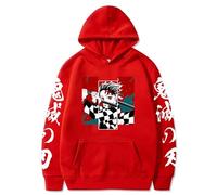 Satdflie Anime Demon Slayer Sweat à Capuche imprimé Hommes Femmes Harajuku Pullover à Manches Loog Sweat Unisexe décontracté à Capuche, pour Les Fans Noël, couleur/14, m