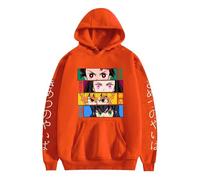 Satdflie Anime Demon Slayer Sweat à Capuche imprimé Hommes Femmes Harajuku Pullover à Manches Loog Sweat Unisexe décontracté à Capuche, pour Les Fans Noël, couleur/20, m