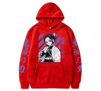 Satdflie Anime Demon Slayer Sweat à Capuche imprimé Hommes Femmes Harajuku Pullover à Manches Loog Sweat Unisexe décontracté à Capuche, pour Les Fans Noël, couleur/22, XXL