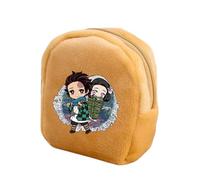Satdflie Anime démon Tueur Monnaie Sac à Monnaie, pouche à Fermeture éclaire en Peluche Mini Monnaie Portefeuille, Porte-clé Casques Sacs de Stockage, Cadeau pour garçon et Filles Noël, Style/7