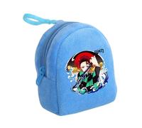 Satdflie Anime démon Tueur Monnaie Sac à Monnaie, pouche à Fermeture éclaire en Peluche Mini Monnaie Portefeuille, Porte-clé Casques Sacs de Stockage, Cadeau pour garçon et Filles Noël, style/25