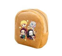 Satdflie Anime démon Tueur Monnaie Sac à Monnaie, pouche à Fermeture éclaire en Peluche Mini Monnaie Portefeuille, Porte-clé Casques Sacs de Stockage, Cadeau pour garçon et Filles Noël, Style/2