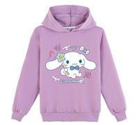 Satdflie Cinnamoroll Filles imprimées Dessins animés à Capuche pour Les Femmes Anime Manga Sweatshirt Printemps et Automne en Plein air Pullover pour Noël, Violet, XXS