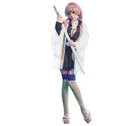 Satdflie Demon Slayer Cosplay Costume Kimono Robe Costume avec ceinture Set plein uniforme costume de Noël Fans cadeau