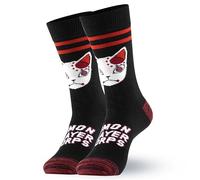 Satdflie Demon Slayer Coton Chaussettes Unisex Mid-veau Casual Chaussettes Anime imprimé jolie chaussettes Noël idée cadeau pour les fans, une taille, noir