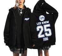 Satdflie StrayKids Fermeture éclair Sweat SKZ Karma Jacket BangChan Lee Connaître Changbin Hyunjin Han Felix Seungmin I.N Lâche Y2K Streetwear Harajuk Sweatshirt Tops, Couleur/4, S