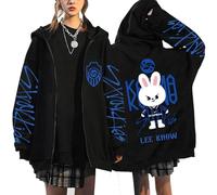 Satdflie StrayKids Fermeture éclair Sweat SKZ Karma Jacket BangChan Lee Connaître Changbin Hyunjin Han Felix Seungmin I.N Lâche Y2K Streetwear Harajuk Sweatshirt Tops, Couleur/5, M