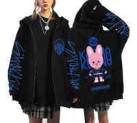 Satdflie StrayKids Fermeture éclair Sweat SKZ Karma Jacket BangChan Lee Connaître Changbin Hyunjin Han Felix Seungmin I.N Lâche Y2K Streetwear Harajuk Sweatshirt Tops, Couleur/4, XS