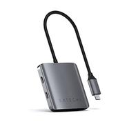 SATECHI 4 en 1 Hub USB C avec 4X Ports de Données USB C 3.0 à 5Gbps, Adaptateur en Aluminium pour MacBook Air & Pro M5 M4, PC Portable et Plus (sans Sortie Vidéo)
