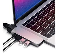Satechi Hub USB-C Pro Dual 5-en-1 – Ethernet Gigabit, HDMI 4K30Hz, 2x USB-A, PD100W – Argent