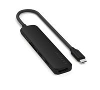 Satechi Hub USB-C Slim Multiport 6-en-1 4K Power Delivery 100W Noir