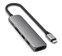 Satechi Hub USB-C Slim Multiport 6-in-1 4K Power Delivery 100W Gris