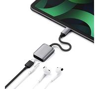SATECHI Adaptateur Audio USB-C 2 en 1 avec Port Jack 3,5 mm et Charge USB-C PD 30W, Design Compact, pour MacBook, Windows et Appareils Compatibles Type C et Plus Encore - Gris Sideral