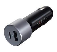 Satechi - Adaptateur D'alimentation Pour Voiture - 72 Watt - Pd - 2 Connecteurs De Sortie (Usb, 24 Pin Usb-C) - Gris Sidéral