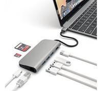Adaptateur Multi-Ports 4K HDMI (30Hz), Port de Type-C, Ethernet Gigabit, lecteur de cartes SD/Micro SD, et 3 Ports USB compa