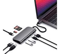 SATECHI Adaptateur Multimédia Hub USB C avec HDMI 4K, Mini DisplayPort, PD 60W, Ethernet, USB 3.0, Micro/SD, pour MacBook Air & Pro, iPad Air & Pro, Chromebook, Windows et Plus - Gris Sidéral