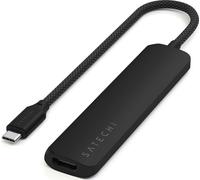 Satechi Adaptateur multiport mince USB-C 6-en-1 4K noir (ST-P6SK)