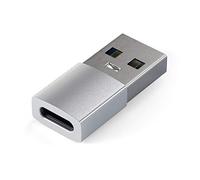 Satechi Adaptateur USB-A vers USB-C, Type A Mâle vers Type C Femelle en Aluminium, Compatible avec MacBook Air & Pro, iMac, PC Portables, Tablette et Plus - Argent