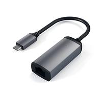 SATECHI Adaptateur USB-C vers Ethernet Gigabit, Gris Sidéral | Design aluminium brossé, plug-and-play sans pilote, pour MacBook Air/Pro/Neo, ordinateurs portables, iPad et iPhone