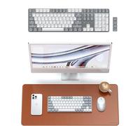 Satechi Bundle Clavier Mécanique SM3 sans Fil Bluetooth avec Pavé Numérique QWERTY US Gris Clair/Blanc et sous-Main XXL Noir 68 × 31,5 cm