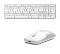 Satechi Bundle Clavier sans Fil Slim EX3 Format Complet avec Pave numerique (Disposition US QWERTY) (Argent) et Souris sans Fil Slim EX (Argent)