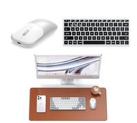 Satechi Bundle Clavier sans Fil Slim X1 Bluetooth Rétroéclairé QWERTY US (Argent) Tapis de Bureau en PU 68 x 31.5 cm et Souris sans Fil Slim EX (Argent)